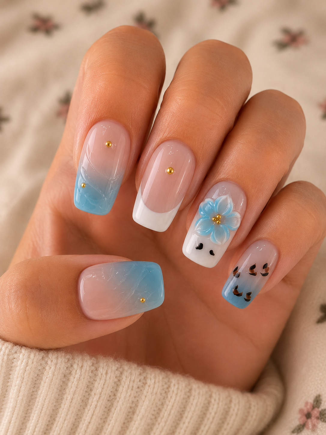 Square nail set