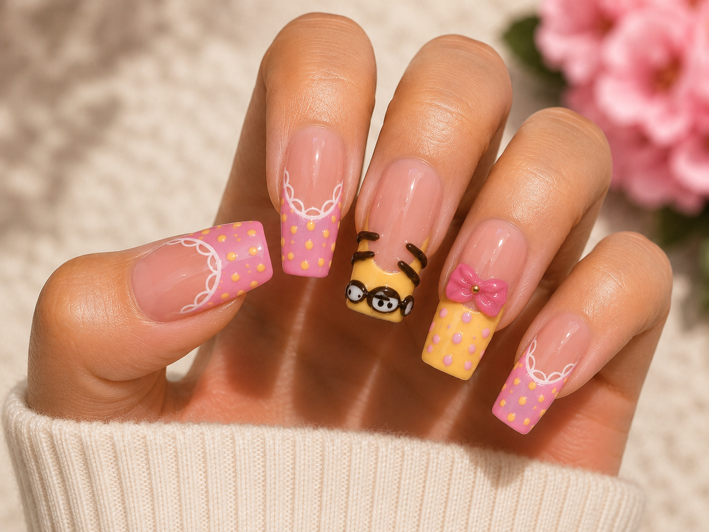 Square nail set