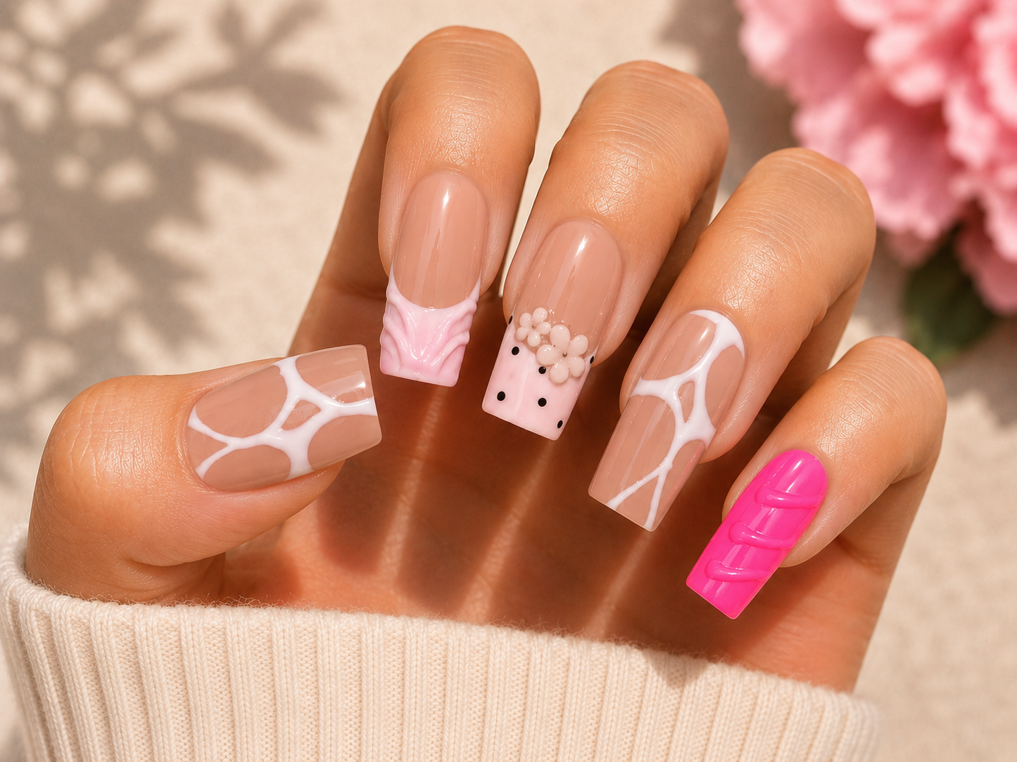 Square nail set