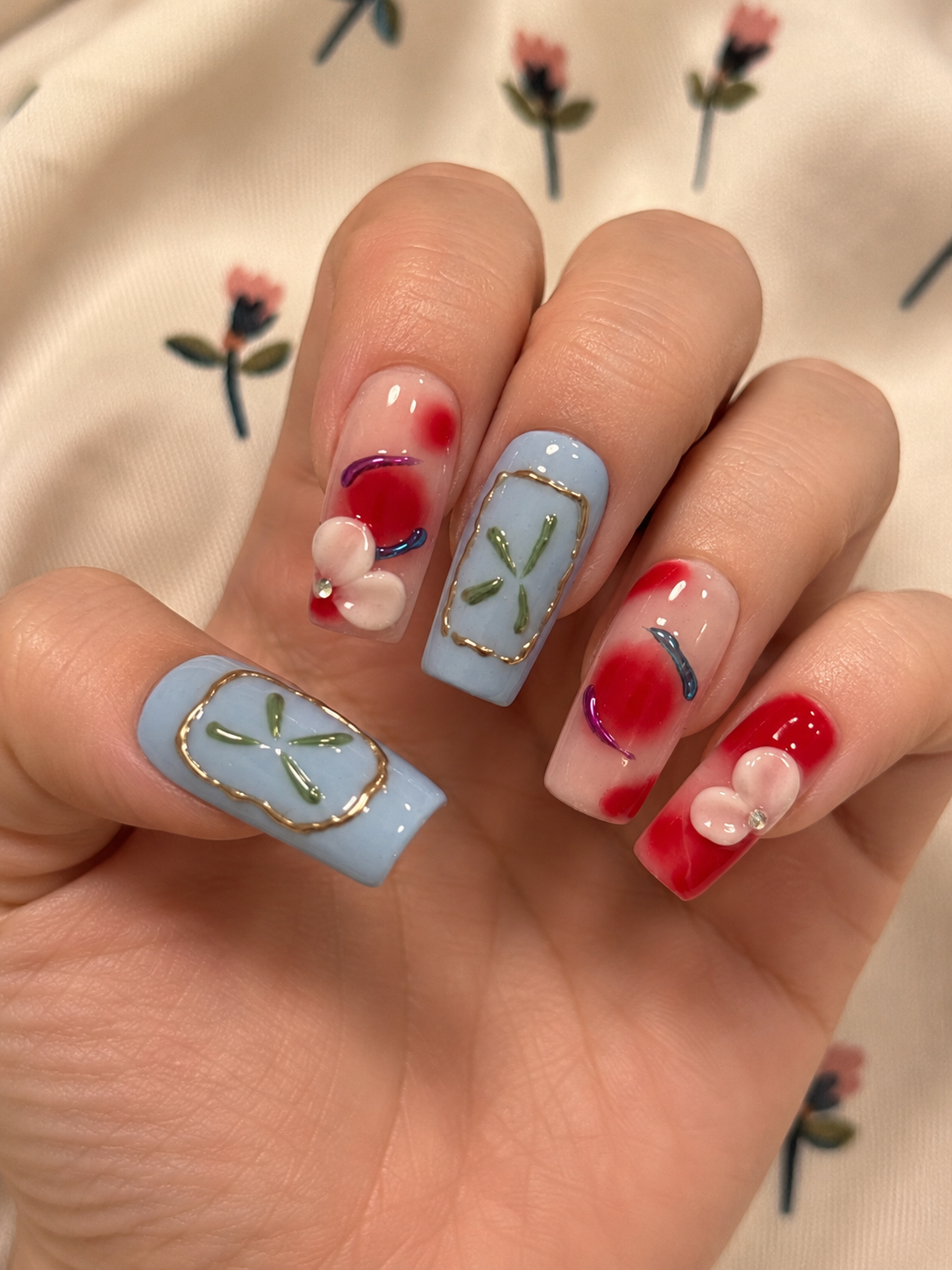 Square nail set