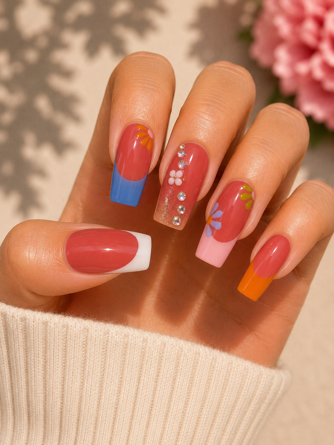 Square nail set