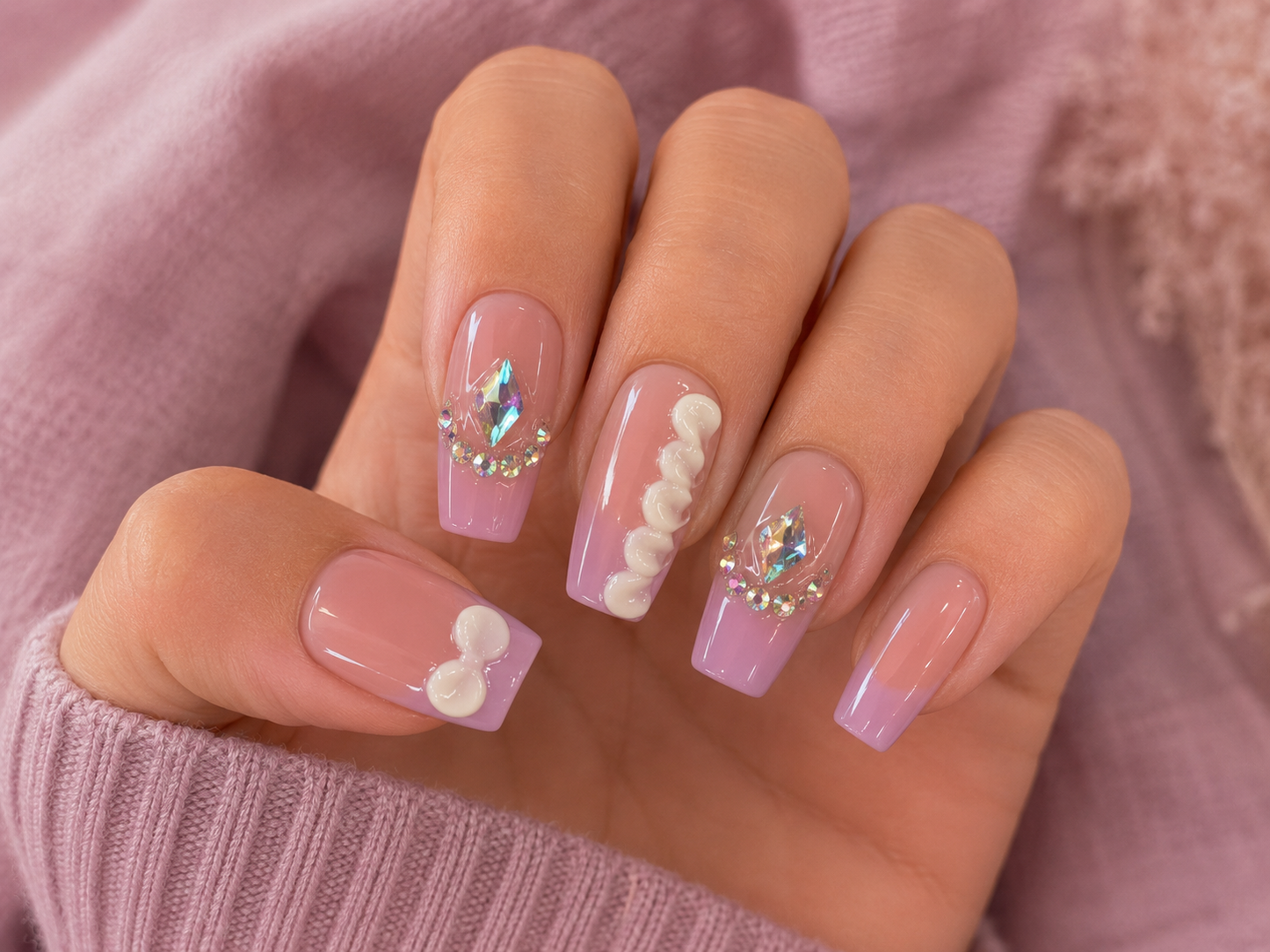 Square nail set