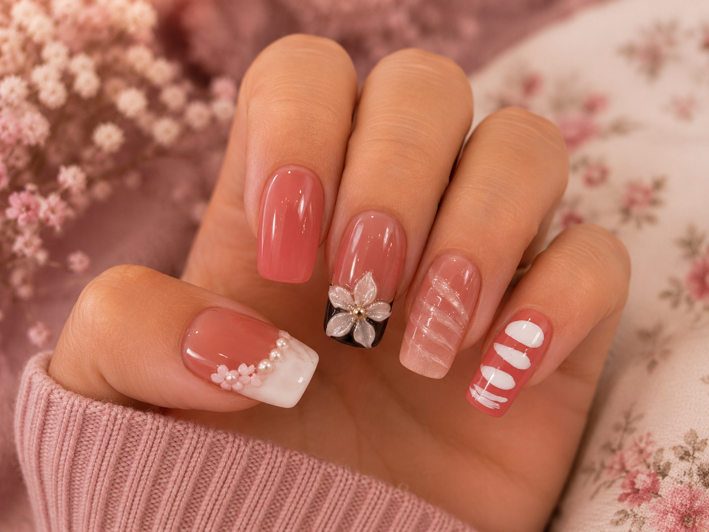Square nail set