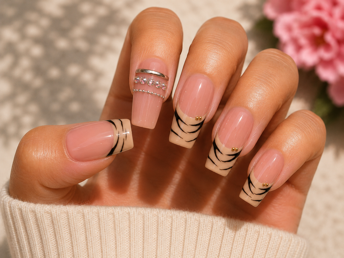 Square nail set