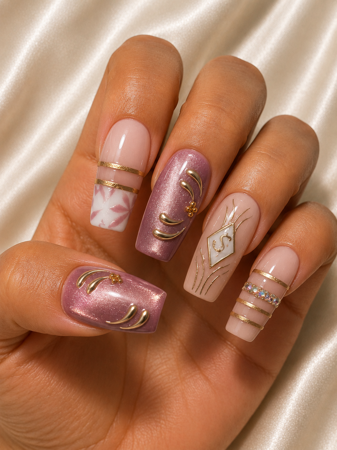 Square nail set