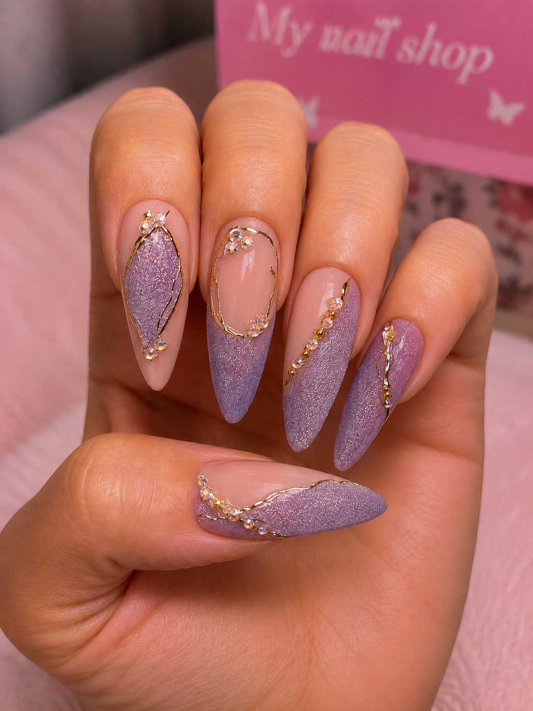 Stiletto nail set