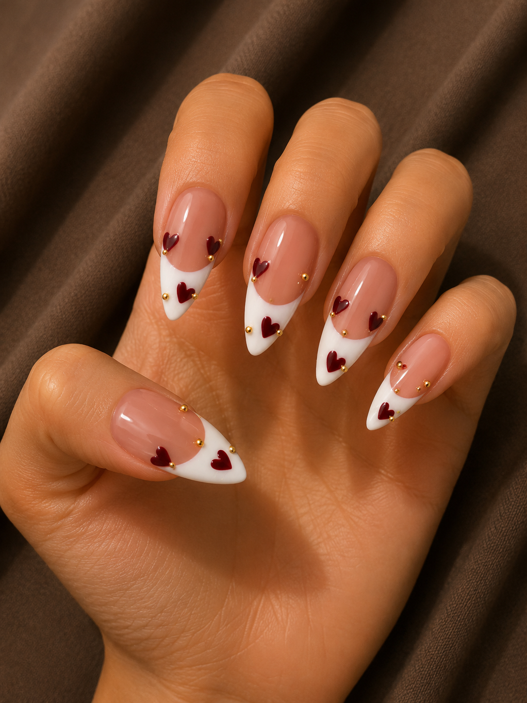 Almond nail medium length