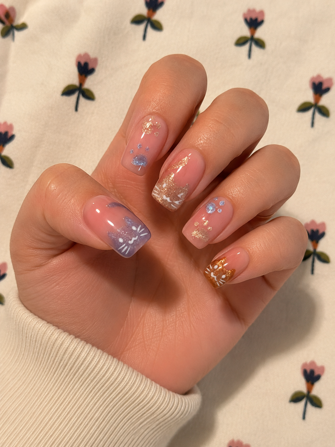 Square nail set