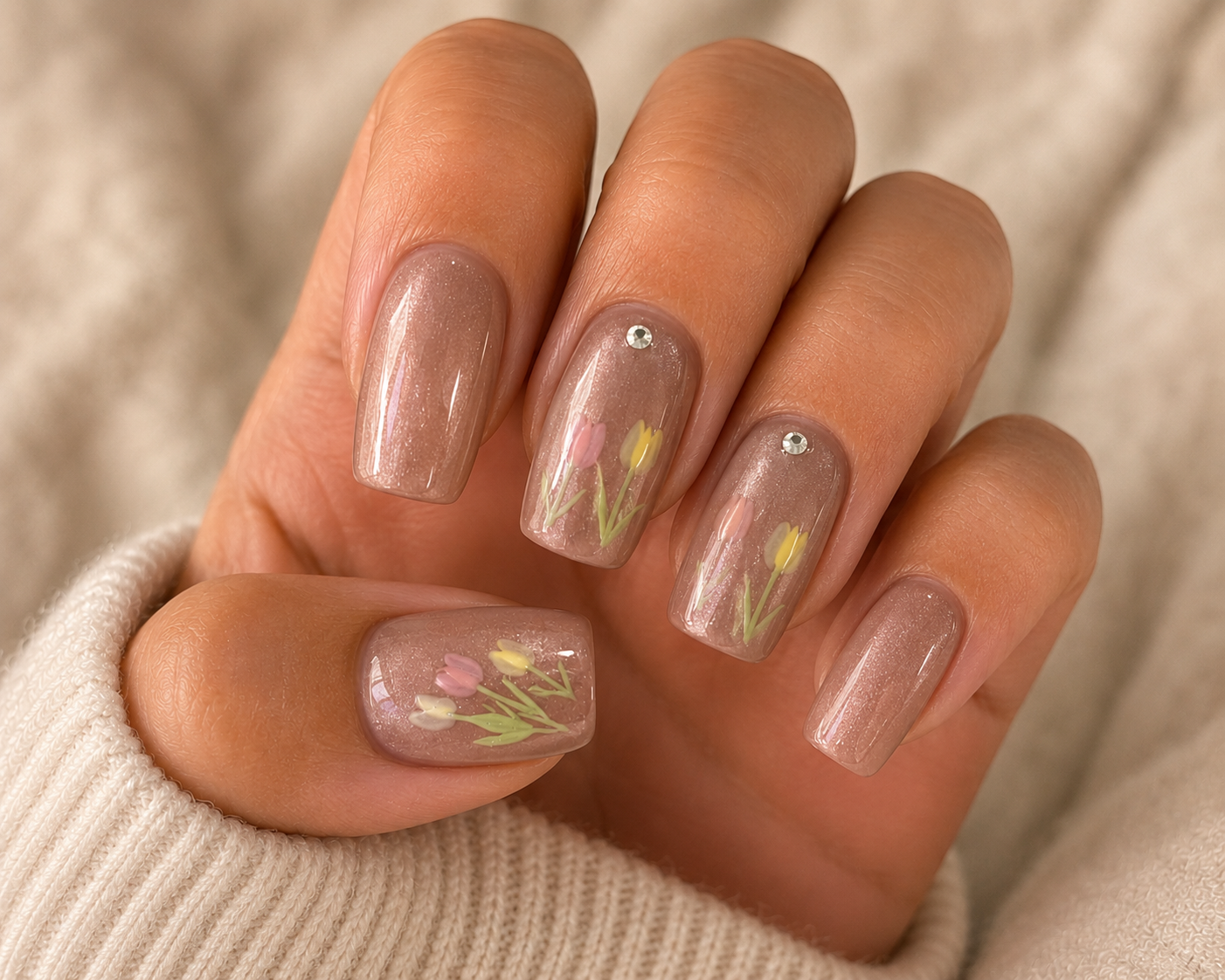 Square nail set