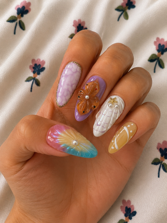 Almond nail set
