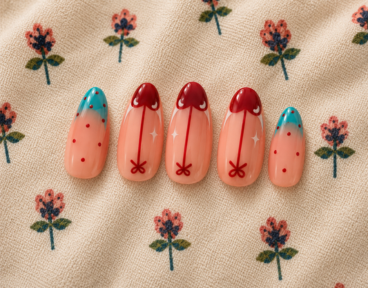 Almond medium length nail