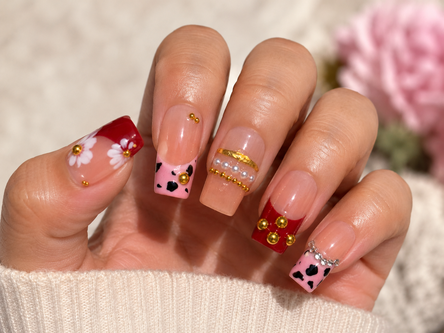 Square nail set