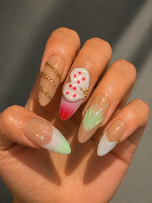 Almond nail set