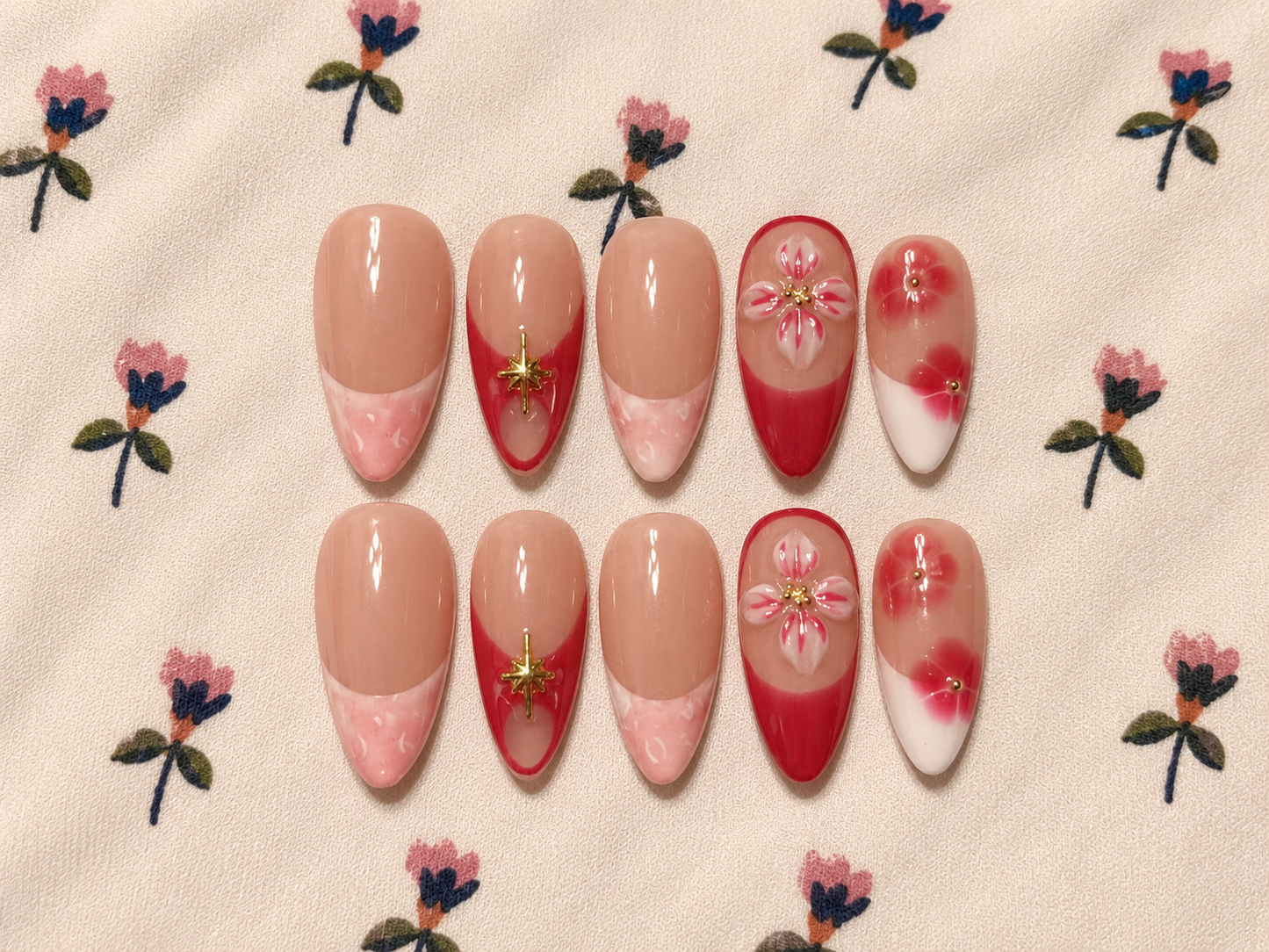 Almond nail set