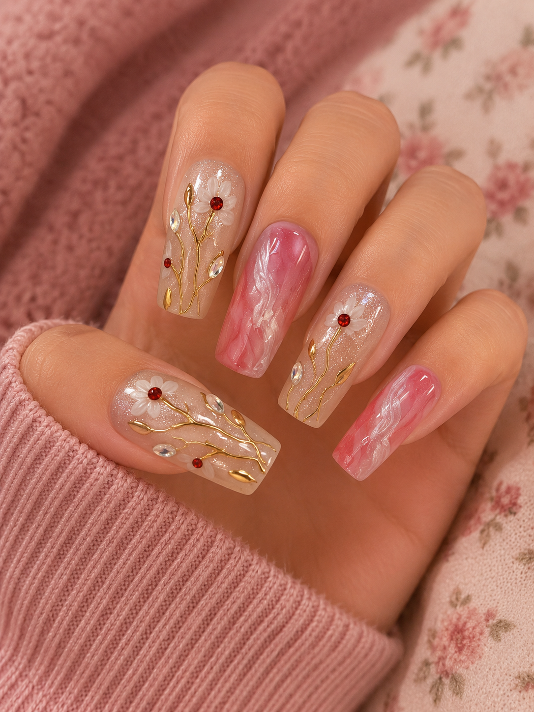 Square nail set