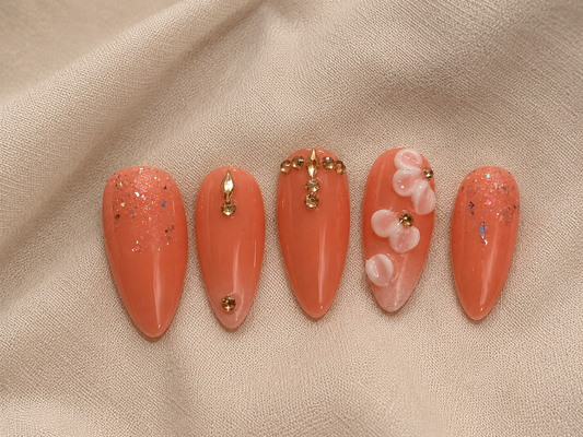 Almond medium length nail